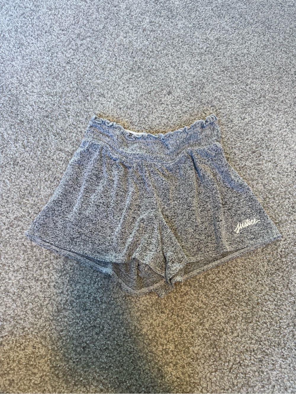 Justice Active Heather Gray Knit Lounge Shorts